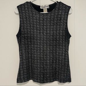 Ronni Nicole Black Sleeveless Glitter Spandex Tank